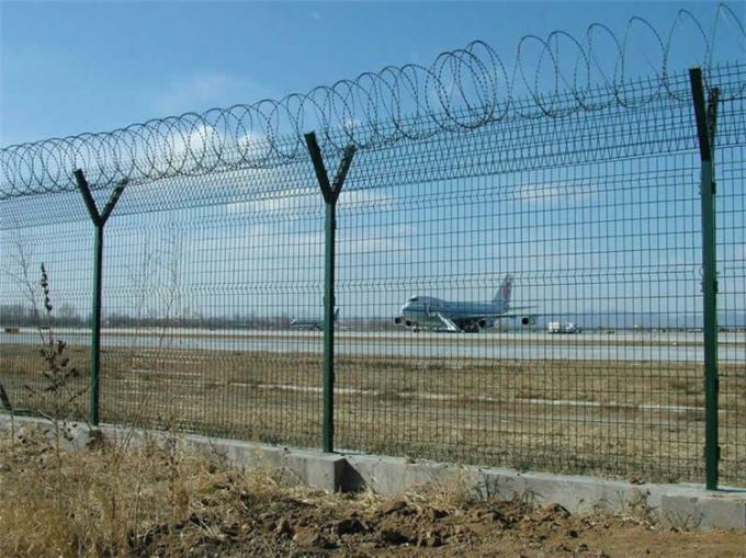 Φτηνή σύνδεση 358 αλυσίδων τιμών πολυσύνθετη φράκτης αερολιμένων πλέγματος καλωδίων