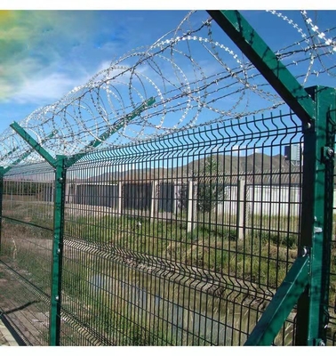 Galvanized PVC coated anti climb airport security fencing panels