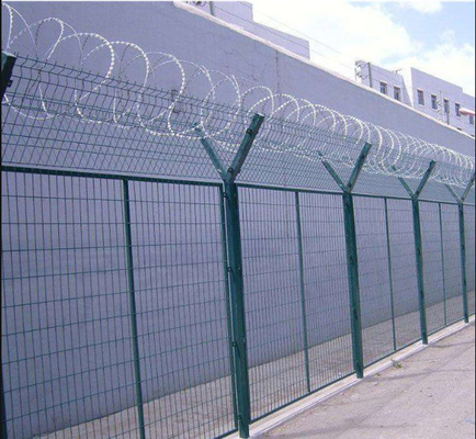 Galvanized PVC coated anti climb airport security fencing panels