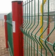 75 X 250mm Round Post 3d Wire Mesh Fence For Freight Yards